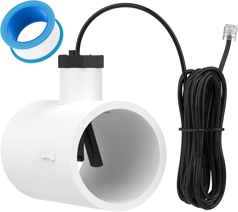 Malictele Malicetel Flow Switch GLX-FLO-RP for Hayward Goldline Aquarite Salt System Pool Flow Sensor Suitable Hayward Salt Cell and Chlorine Generator with Tee and 15ft Cable - Image 1